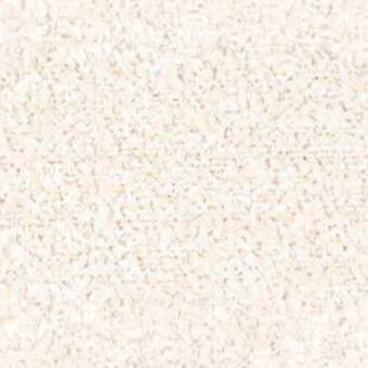 Granular texture sample, off-white and beige tones, horizontal striations, matte finish, irregular particle composition, slightly mottled appearance.